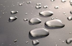 water droplets on car close up
