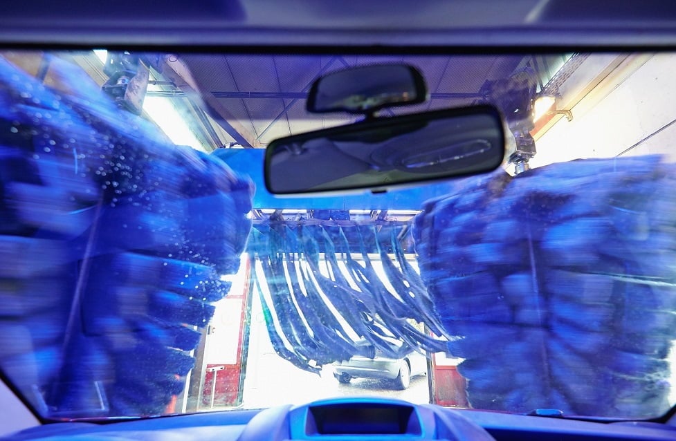 inside a car wash